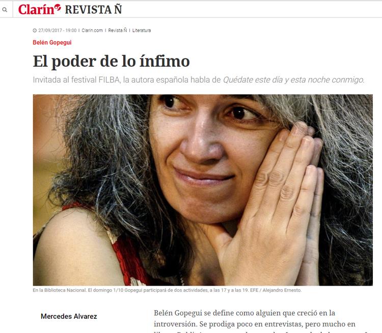 Belén gopegui revista ñ